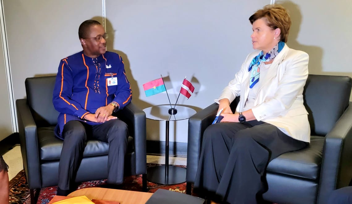 Avec SE Mme Baiba BRAZE, ministre des Affaires étrangères de la Lettonie