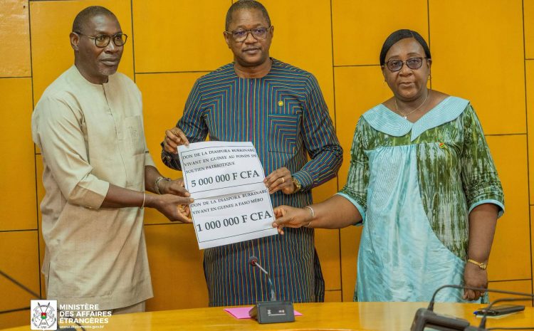  Effort de paix et contribution au développement du Burkina : la diaspora burkinabè de l’Ethiopie, de la Guinée et de la Libye mobilise plus de 31 millions de francs FCFA